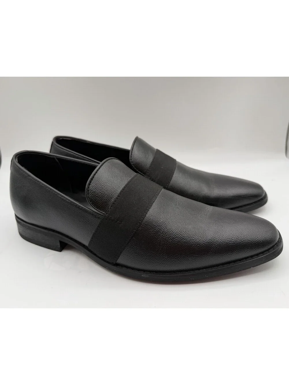 Calvin Klein Rian Bernard Men’s 8.5 Dimpled Leather Loafer Slip On Dress Shoe